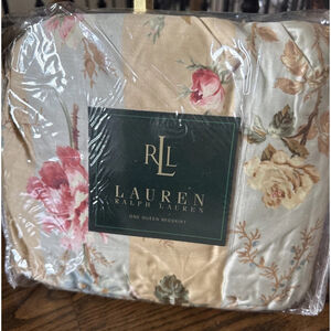 Ralph Lauren Highfields Large Floral Queen Bedskirt New Vintage Rare Sateen